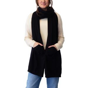 3173 Soft Cotton Cashmere Wrap Scarf With Pockets